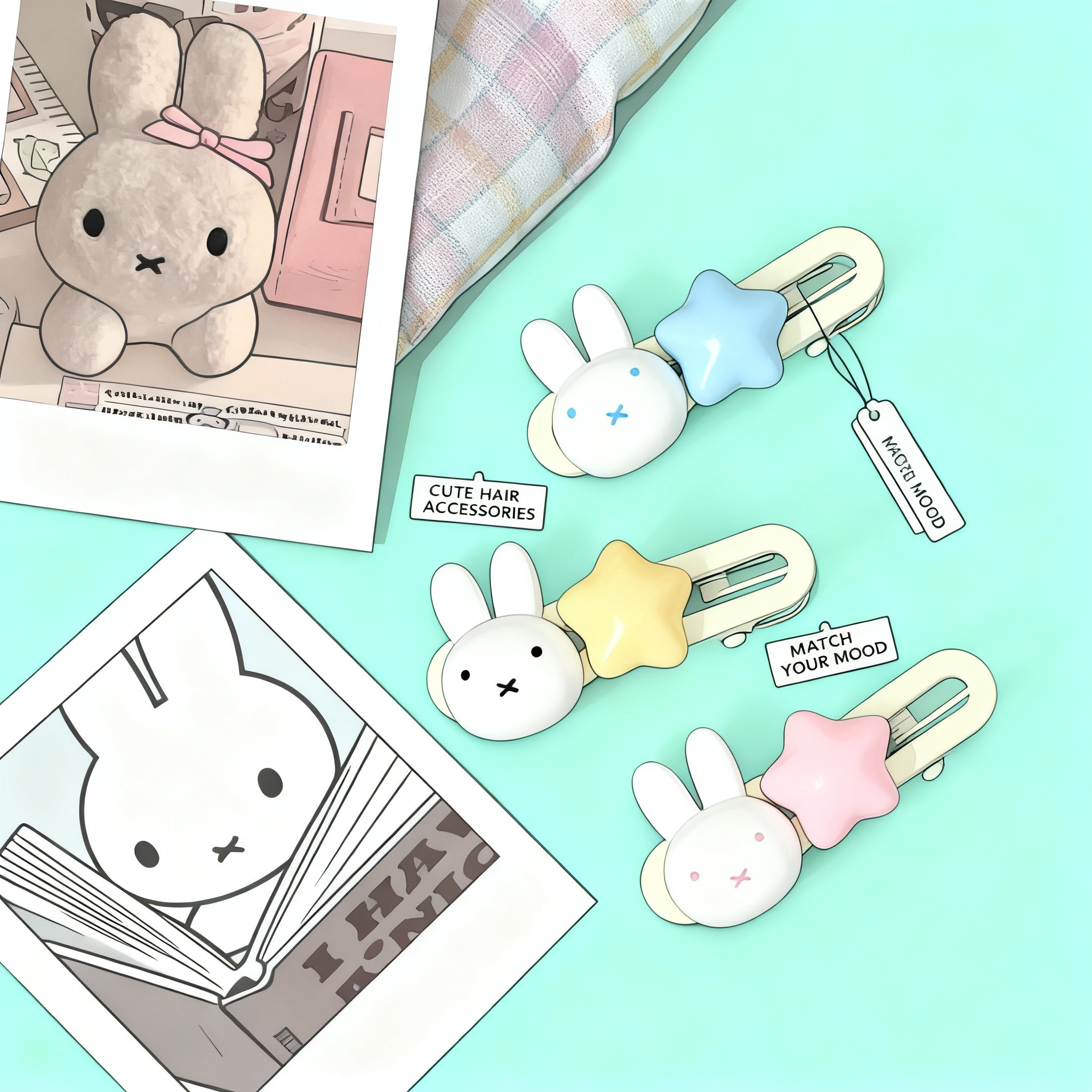 Party Games Crazy - Miffy Star Hair Clip Kawaii Duckbill
