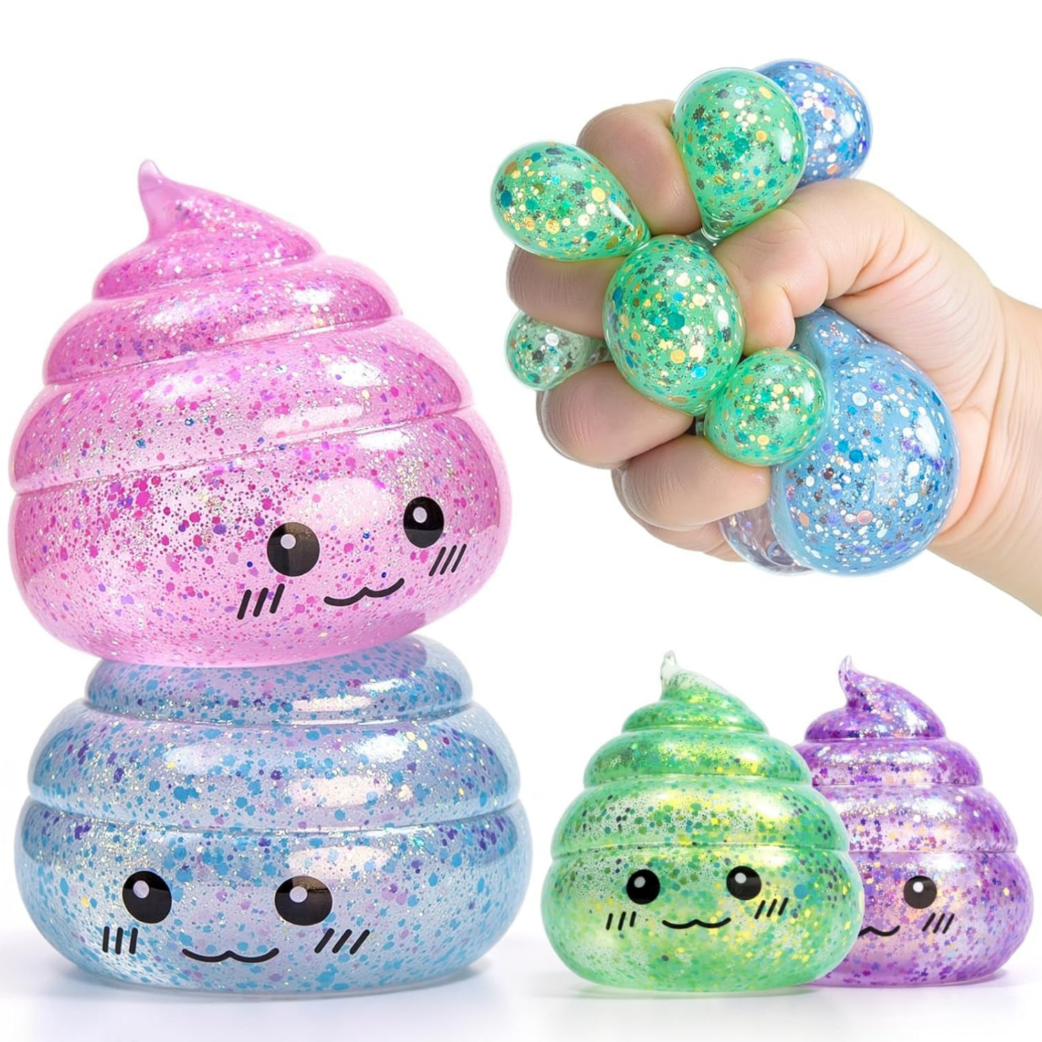 Party Games Adults Funny - Novelty Squishy Poo Stress Ball Squishies
