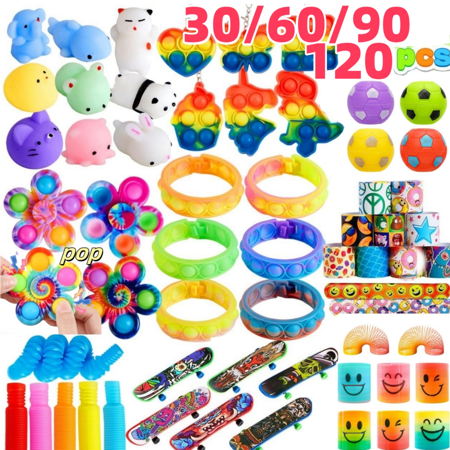 Party Games Crazy - Bulk Pack of 30-120 Popular Fidget
