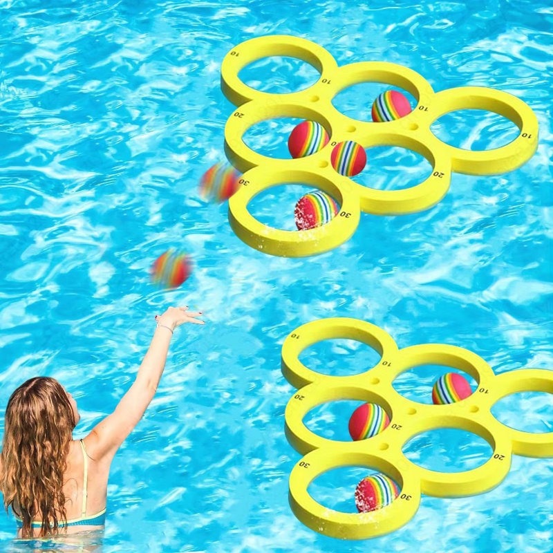 Limbo Game Set - 1+10pcs Swimming Pool Toss Game Set
