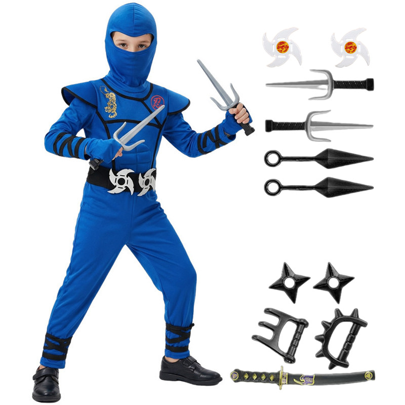 Black and Blue Ninja Costume f - Party Games Crazy recensie en prijs