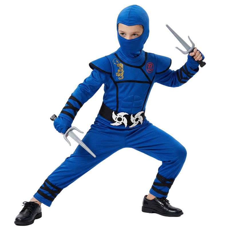 Black and Blue Ninja Costume f - Party Games Crazy recensie en prijs