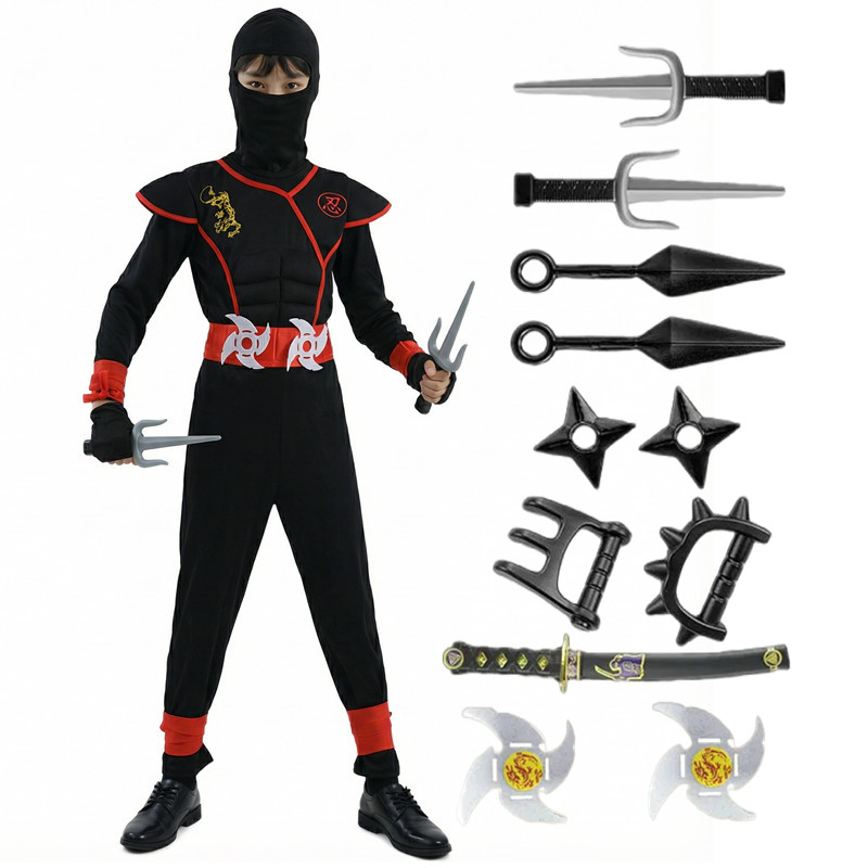 Black and Blue Ninja Costume f - Party Games Crazy recensie en prijs