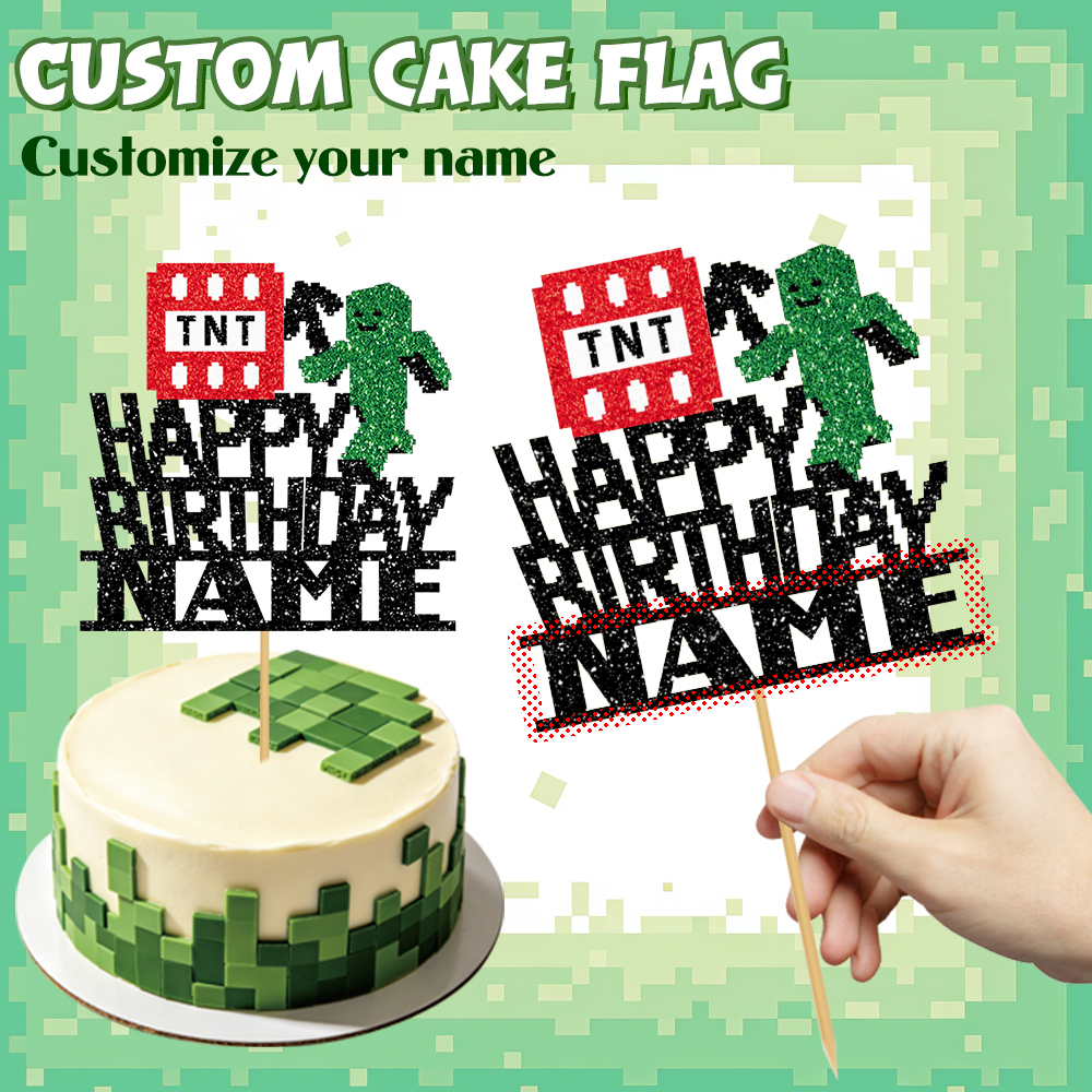 1/3/6 Pcs Of Glitter Minecraft - Party Games Name recensie en prijs