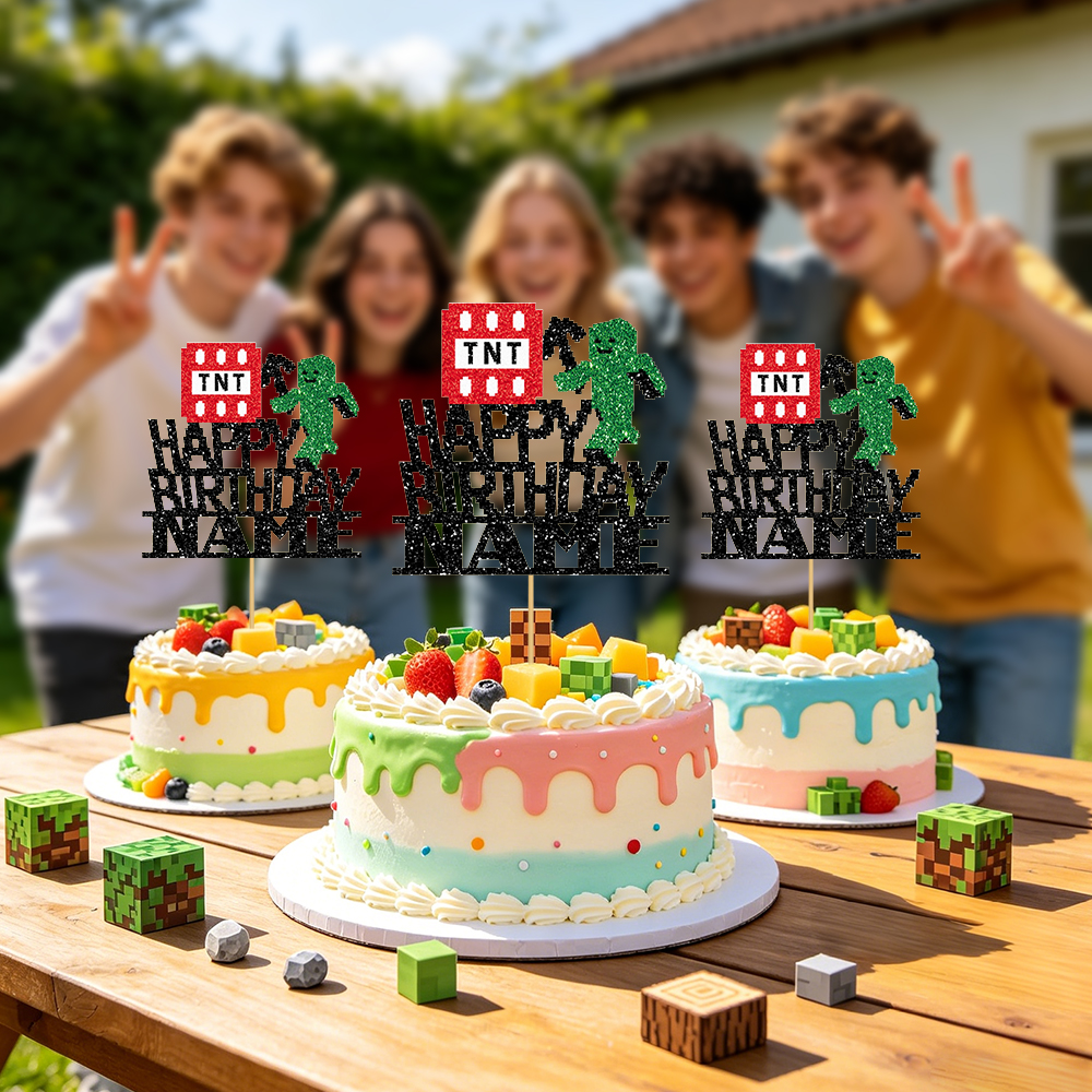 1/3/6 Pcs Of Glitter Minecraft - Party Games Name recensie en prijs