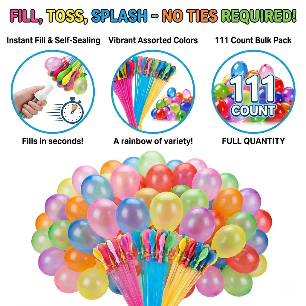 111Pcs Quick Fill Water Balloo - Party Games Bomb recensie en prijs