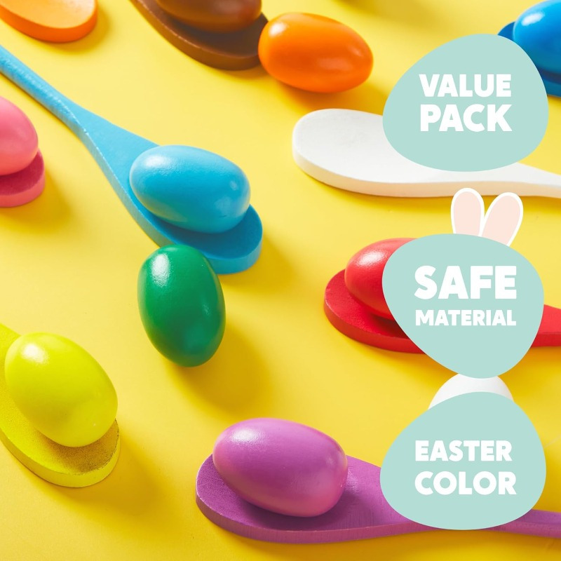 24 PCS Easter Egg and Spoon Ra - Party Games Easter recensie en prijs