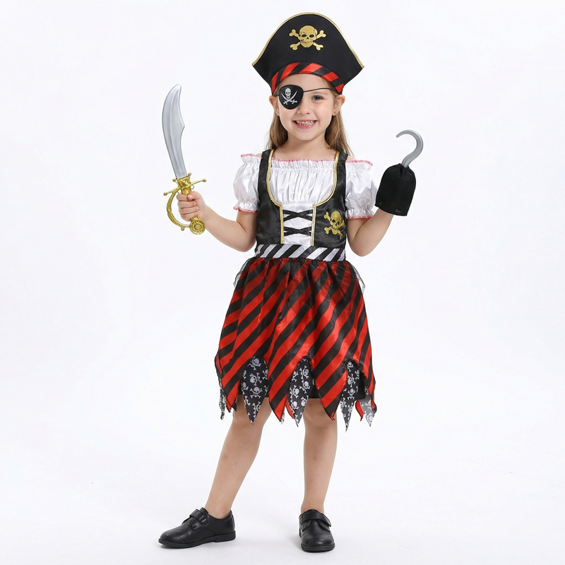 Girls Pirate Costume Set Carib - Party Games Crazy recensie en prijs