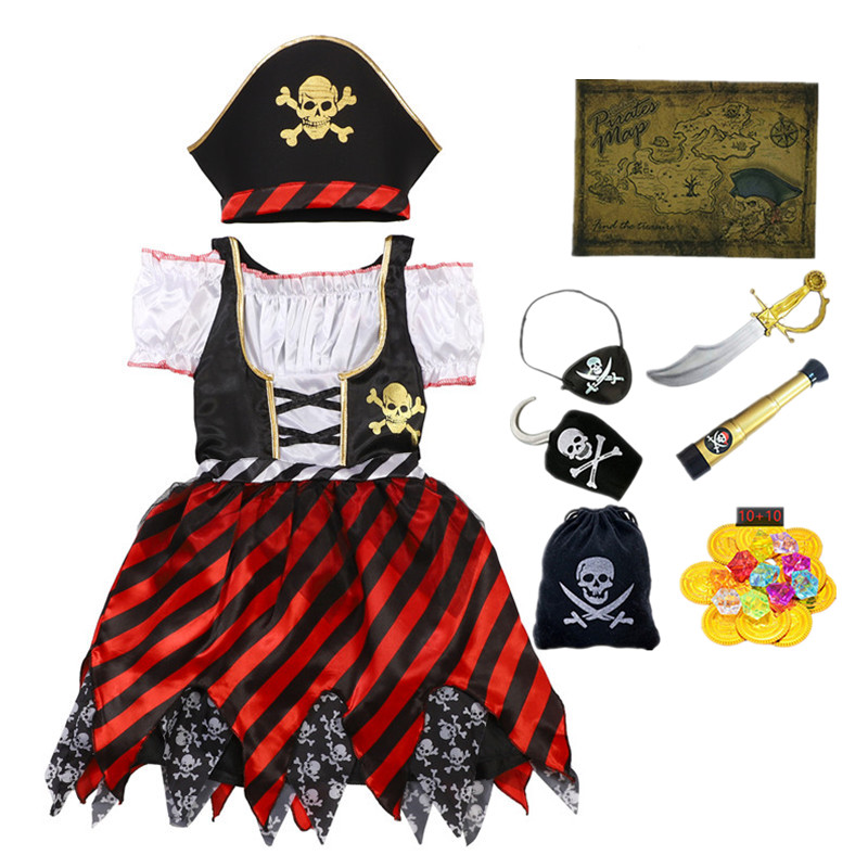Girls Pirate Costume Set Carib - Party Games Crazy recensie en prijs