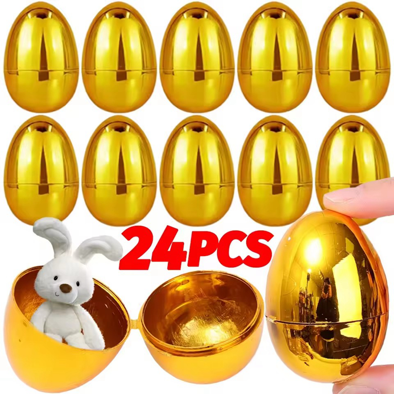 6-24Pcs Golden Easter Eggs Pla - Party Games Easter Egg recensie en prijs